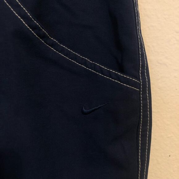 Nike Parachute Pants Womens Small Tech Cargo Crop Blue Cotton Outdoors Utility - Picture 6 of 13